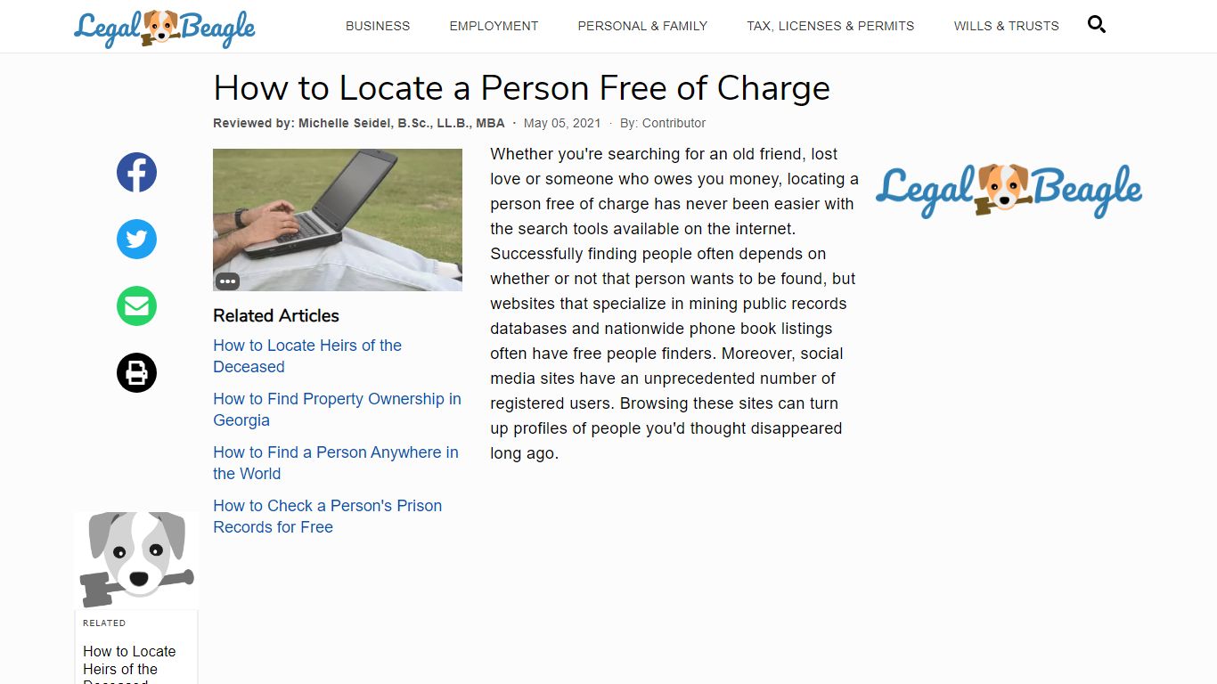 How to Locate a Person Free of Charge | Legal Beagle